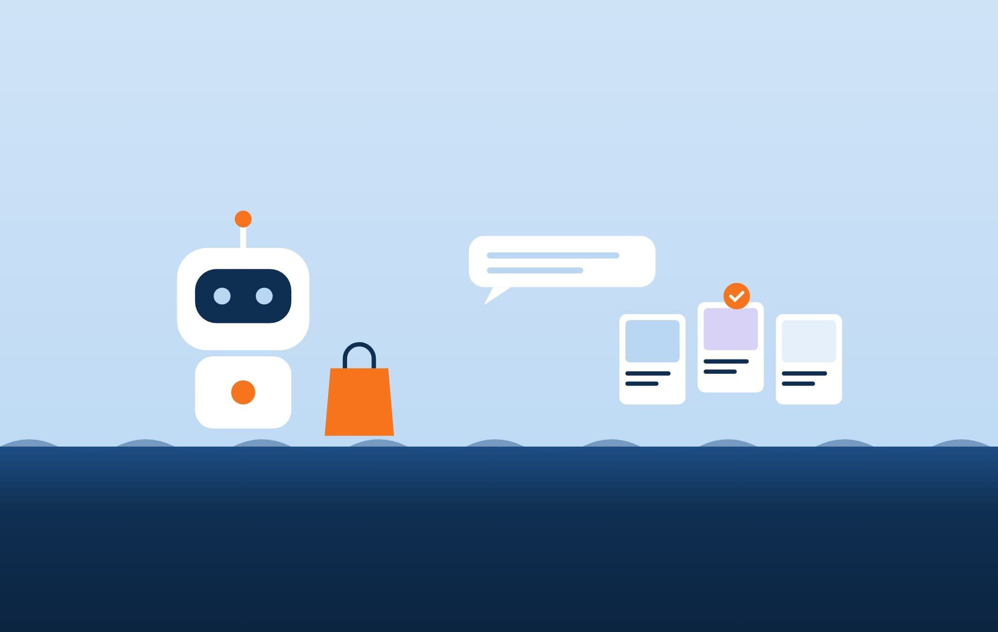 Illustratie Media Solutions: AI-assistenten die online shoppen