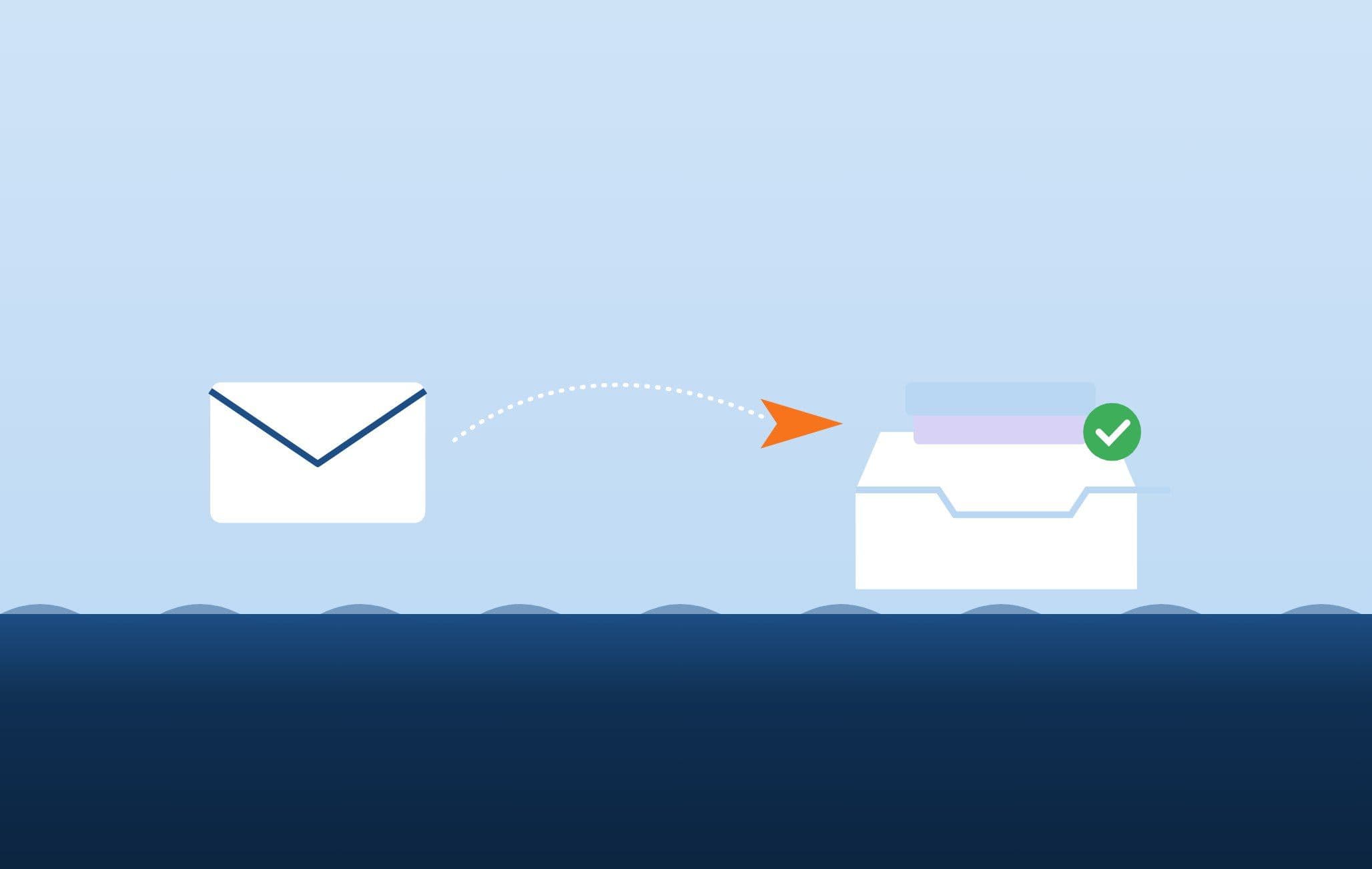 Illustratie Media Solutions: e-mail die aankomt dankzij SPF, DKIM en DMARC