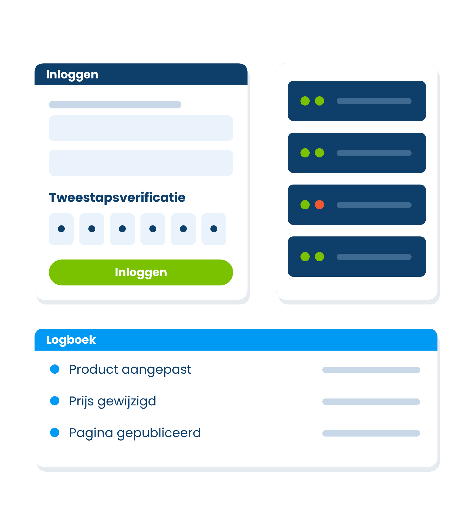 Inloggen met tweestapsverificatie, eigen servers en een logboek van wijzigingen