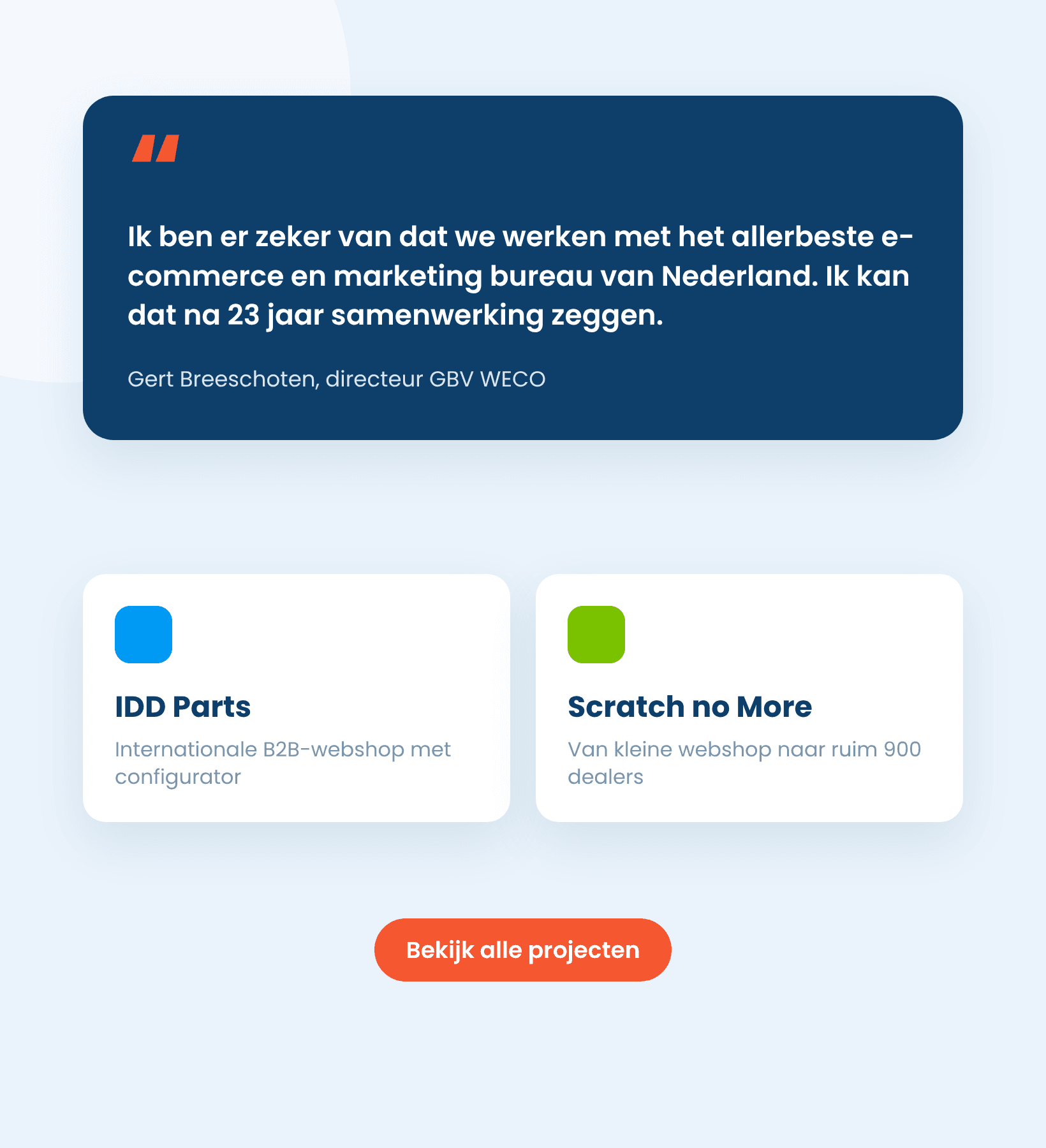 Webshops van GBV WECO, IDD Parts en Scratch no More