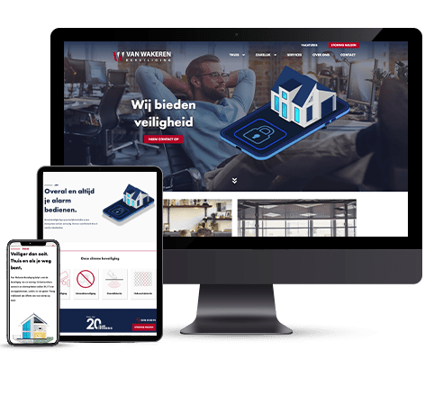Website voor beveiligingsbedrijf