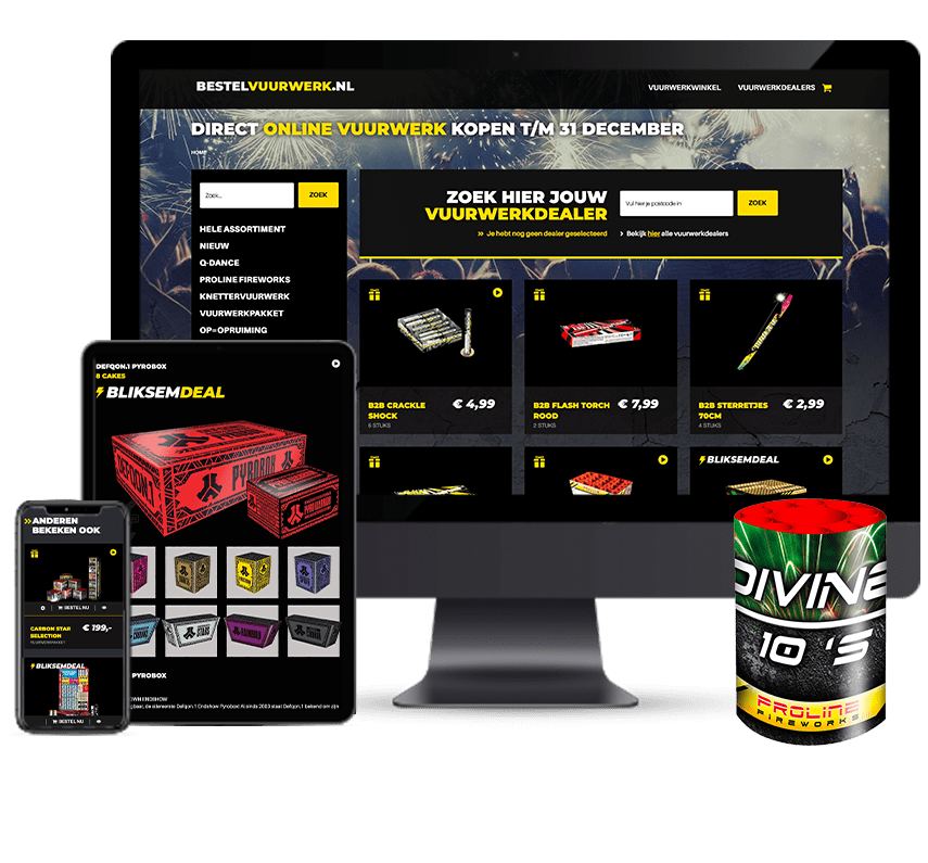 Webwinkel platform Bestelvuurwerk.nl